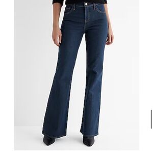 Women's Dark Blue Flared Jeans